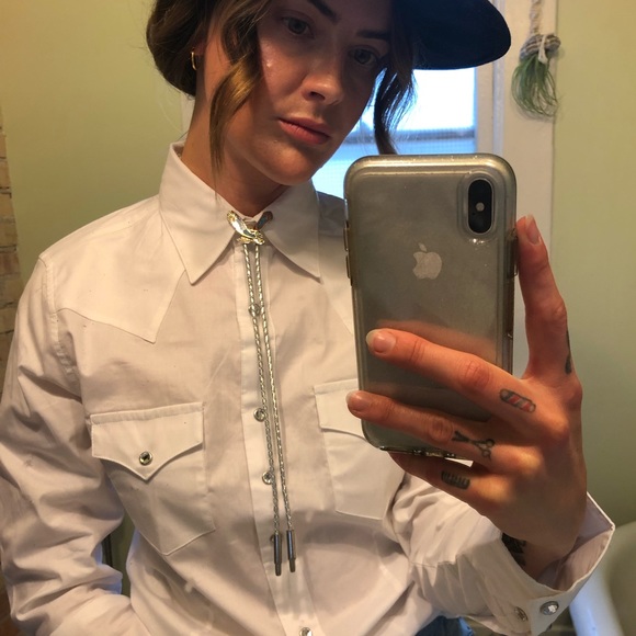 Wrangler extra small white button up shirt - Picture 6 of 7